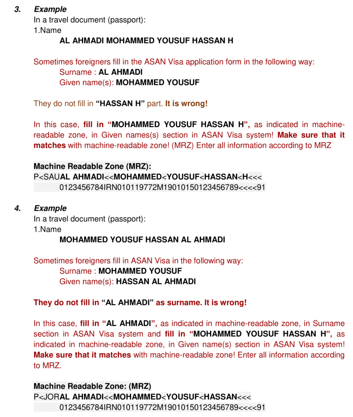 Azerbaijan Important notice on frequently made mistakes